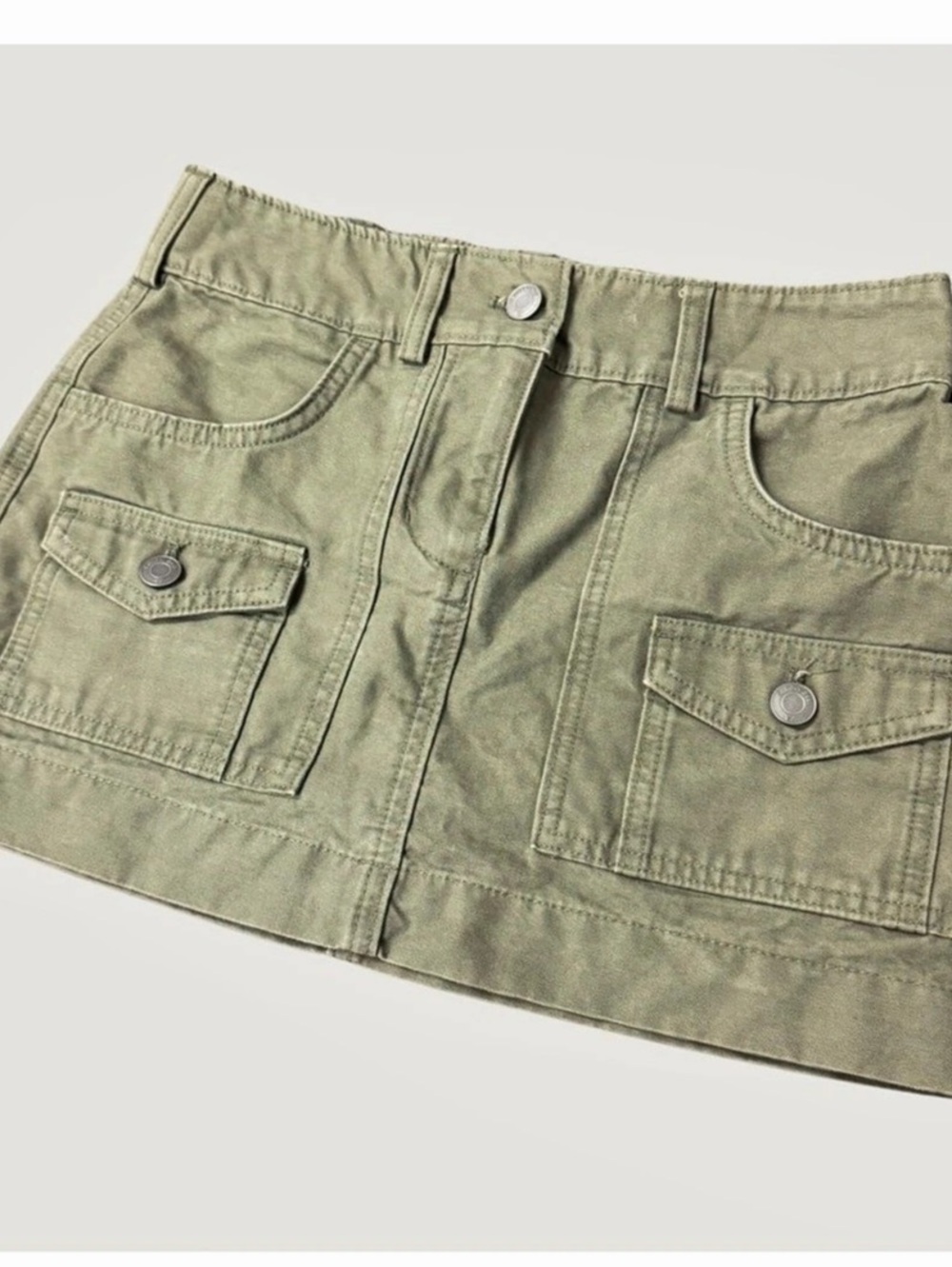 Aritzia Olive Green Cargo Mini Skirt